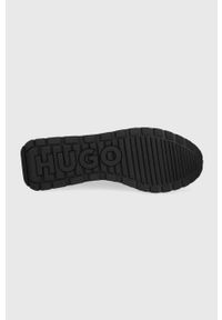 Hugo - HUGO buty Icelin kolor biały. Nosek buta: okrągły. Zapięcie: sznurówki. Kolor: biały. Materiał: guma, włókno