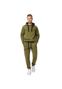 Spodnie do biegania Lonsdale Tweedmouth. Kolor: czarny, zielony, wielokolorowy. Materiał: guma, dresówka #1