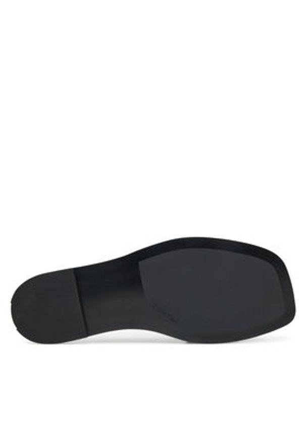Calvin Klein Klapki Flat Slide W/Buckle - Lth HW0HW02490 Czarny. Kolor: czarny. Materiał: skóra