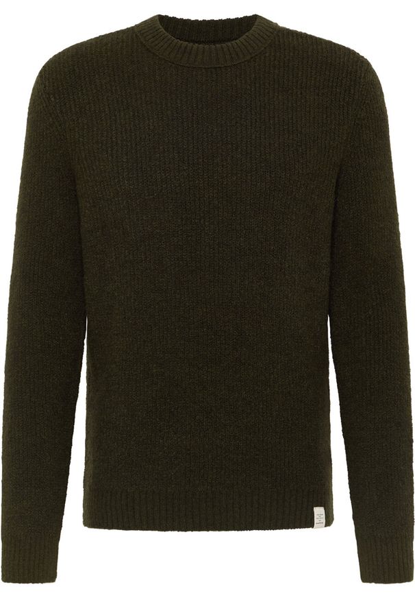 Mustang - MUSTANG EMIL C CREW MĘSKI SWETER ELEGANCKI RIFLE GREEN 1015801 6514. Styl: elegancki