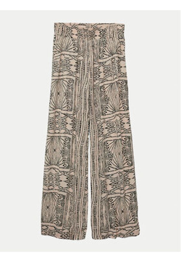 Vero Moda Spodnie palazzo Menny 10282478 Beżowy Wide Leg. Kolor: beżowy. Materiał: wiskoza