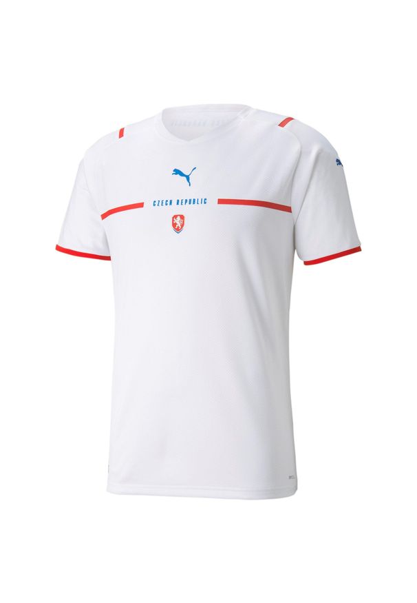 Koszulka piłkarska Puma Republika Czeska 2XL Biała - Oddychająca i Wygodna. Kolor: czerwony, biały, wielokolorowy. Materiał: poliester. Sport: piłka nożna