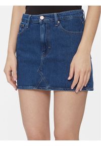 Tommy Jeans Spódnica jeansowa Izzie DW0DW17287 Niebieski Regular Fit. Kolor: niebieski. Materiał: bawełna
