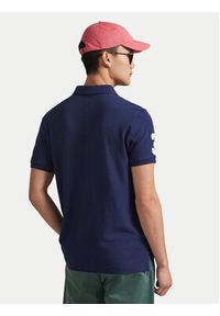 Polo Ralph Lauren Polo 710688969004 Granatowy Custom Slim Fit. Typ kołnierza: polo. Kolor: niebieski. Materiał: bawełna #5