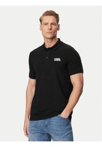Karl Lagerfeld - KARL LAGERFELD Polo 745780 500235 Czarny Regular Fit. Typ kołnierza: polo. Kolor: czarny. Materiał: bawełna #1