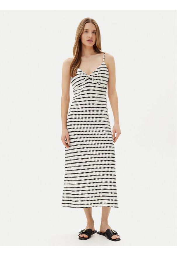only - ONLY Sukienka letnia Eva 15346296 Écru Regular Fit. Materiał: syntetyk. Sezon: lato