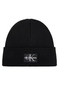 Calvin Klein Jeans Czapka Mono Logo Patch Beanie K50K512148 Czarny. Kolor: czarny. Materiał: materiał #1