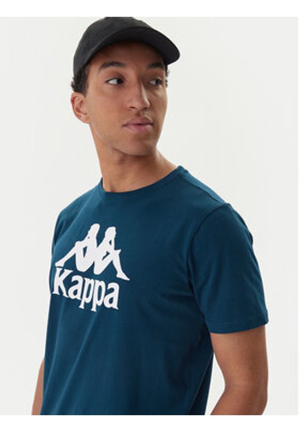 Kappa T-Shirt Authentic 361N6QW Granatowy Regular Fit. Kolor: niebieski. Materiał: bawełna