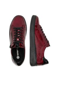 Remonte Sneakersy D2E01-33 Bordowy. Kolor: czerwony. Materiał: syntetyk, materiał