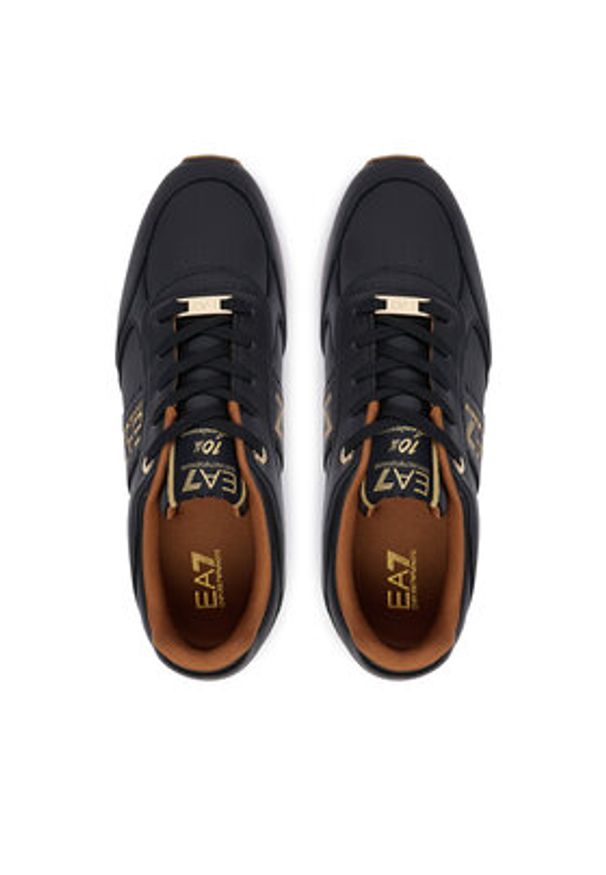EA7 Emporio Armani Sneakersy 7X000648 AF15588 MC021 Czarny. Kolor: czarny. Materiał: skóra