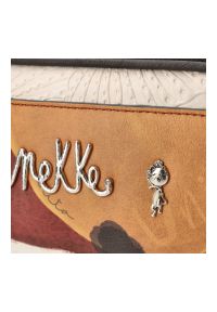 Pomarańczowa Stylowa Torebka Damska Anekke. Kolor: pomarańczowy. Wzór: nadruk, aplikacja, kolorowy. Dodatki: z breloczkiem. Styl: elegancki. Rodzaj torebki: na ramię #10