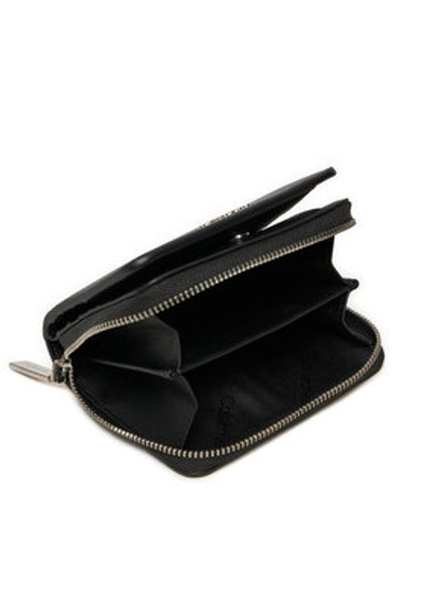 Calvin Klein Mały Portfel Damski Ck Must Md Zip Around_Caviar K60K612831 Czarny. Kolor: czarny. Materiał: skóra