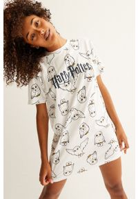 Undiz - Koszula piżamowa x Harry Potter. Kolor: biały. Materiał: bawełna. Długość: krótkie #1
