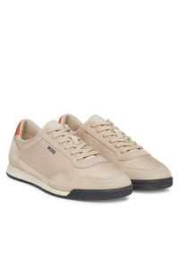 BOSS Sneakersy Titanium 50536524 Beżowy. Kolor: beżowy. Materiał: zamsz, skóra