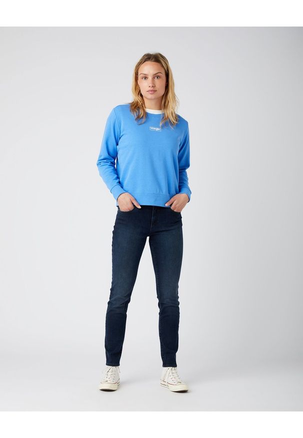 Wrangler - DAMSKIE SPODNIE JEANSOWE WRANGLER SKINNY NIGHTTIME BLACK W28KLT86R 112141286