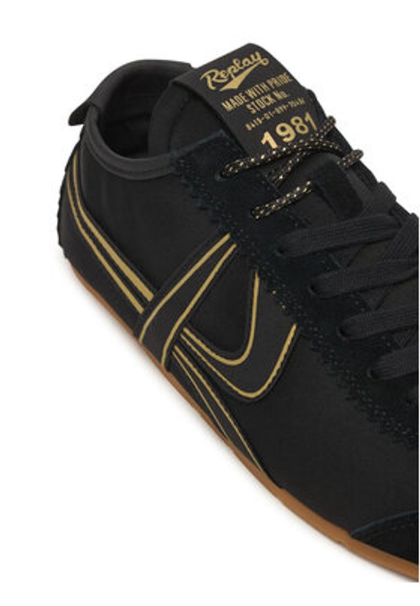 Replay - REPLAY Sneakersy GWSL8 .000.C0003T Czarny. Kolor: czarny. Materiał: skóra, zamsz