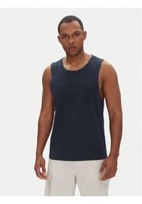 BOSS Tank top 50536739 Granatowy Regular Fit. Kolor: niebieski. Materiał: bawełna