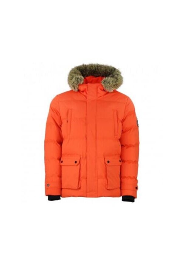 PEAK MOUNTAIN - Kurtka puchowa wodoodporna Peak Mountain Canabel. Kolor: pomarańczowy. Materiał: puch. Sezon: zima. Sport: narciarstwo