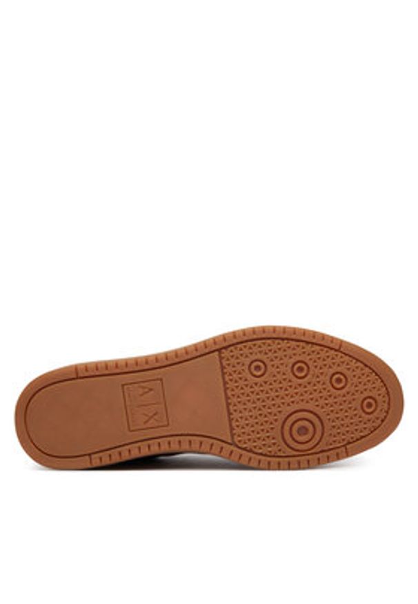 Armani Exchange Sneakersy XW002791 AF23058 MZ729 Brązowy. Kolor: brązowy. Materiał: skóra, zamsz