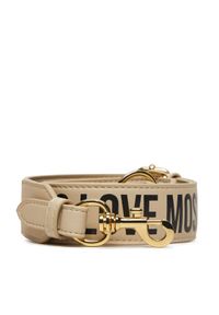 Love Moschino - LOVE MOSCHINO Wymienny pasek do torebki JC6404PP1LLV111A Beżowy. Kolor: beżowy. Materiał: skóra