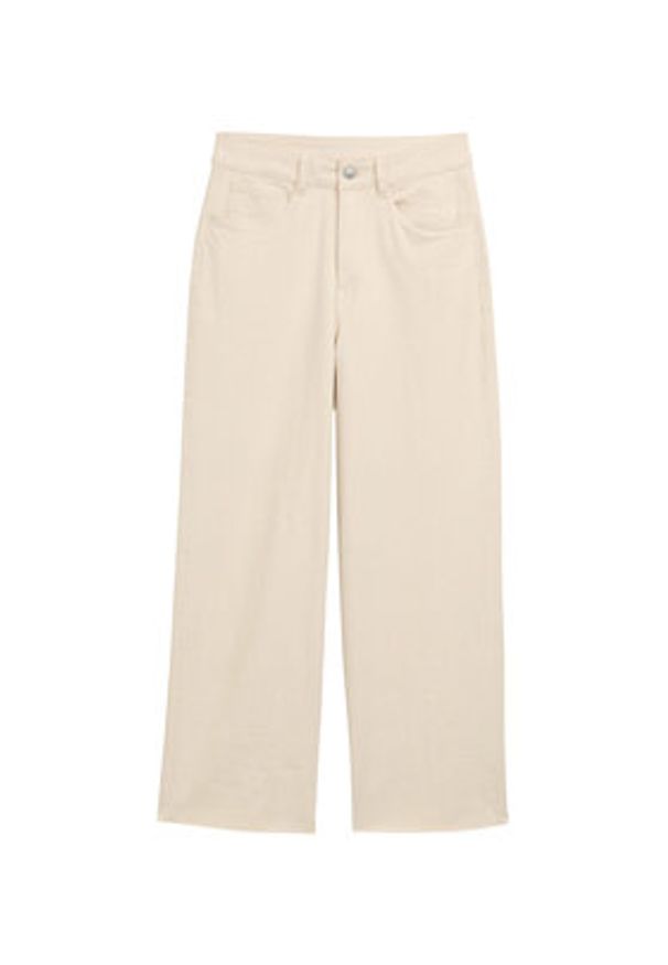 Tom Tailor Denim Jeansy 1045652 Beżowy Wide Leg. Kolor: beżowy