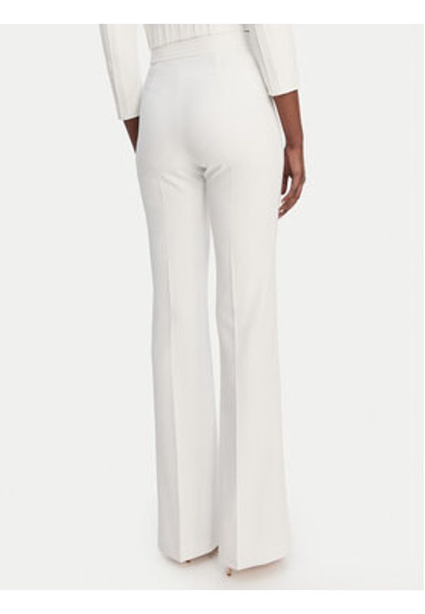 Elisabetta Franchi Spodnie materiałowe PA-171-61E2-V320 Biały Regular Fit. Kolor: biały. Materiał: syntetyk