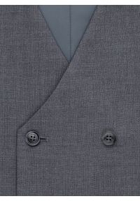 Pako Lorente - PAKO LORENTE – Szara dwurzędowa kamizelka męska. Kolor: szary. Materiał: poliester, elastan, wiskoza. Styl: elegancki, młodzieżowy #7