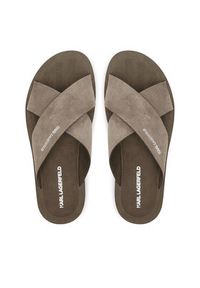 Karl Lagerfeld - KARL LAGERFELD Klapki Kastor III KL70214 Szary. Kolor: szary. Materiał: skóra #2