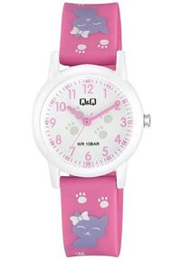 Zegarek Q&Q V23A-001V rózowy kolorowy dziecięcy kotek . #1