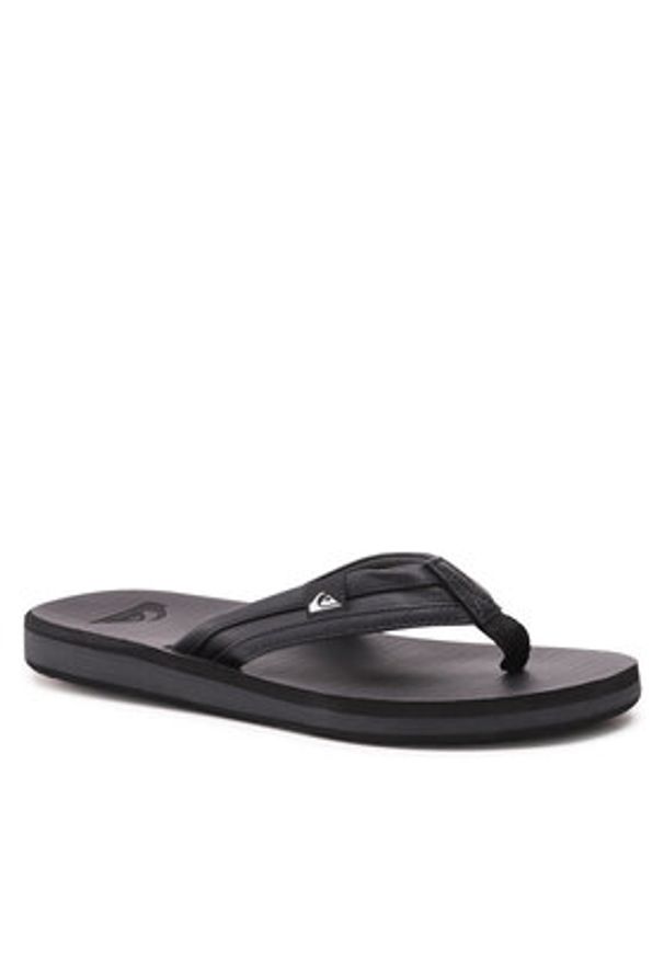 Quiksilver Japonki AQYL100886 Czarny. Kolor: czarny. Materiał: skóra