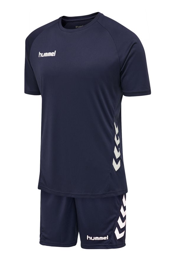 Strój piłkarski dla dorosłych Hummel Promo Set. Kolor: niebieski. Sport: piłka nożna
