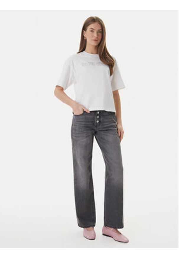 only - ONLY T-Shirt Rhine 15368901 Biały Boxy Fit. Kolor: biały. Materiał: bawełna