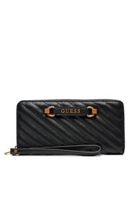 Guess Duży Portfel Damski SWQB94 95146 Czarny. Kolor: czarny. Materiał: skóra