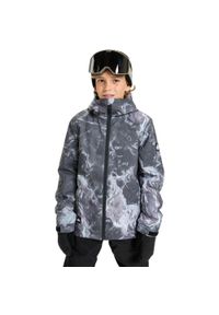 Quiksilver - Kurtka do sportów zimowych techniczna dla Chłopców MISSION PRINTED. Kolor: szary. Materiał: poliester. Sezon: zima. Sport: narciarstwo #1