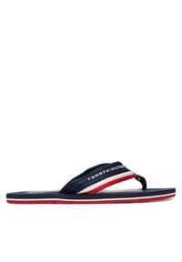 TOMMY HILFIGER - Tommy Hilfiger Japonki Patch Hilfiger Beach Sandal FM0FM05903 Granatowy. Kolor: niebieski. Materiał: materiał #6
