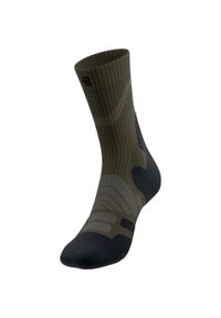 BAUERFEIND - Skarpetki średniej wysokości z wełny merino Bauerfeind Merino. Kolor: zielony. Materiał: wełna. Sport: turystyka piesza