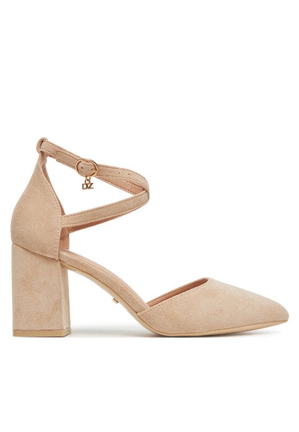 DeeZee Czółenka DZ0068 Beżowy. Kolor: beżowy. Materiał: materiał