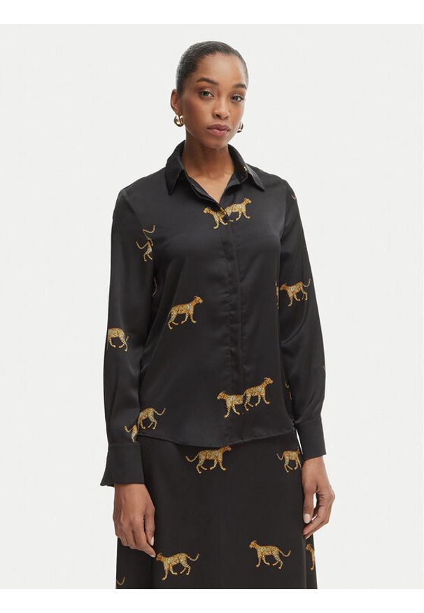 LOLA CASADEMUNT Koszula LS2615051 Czarny Regular Fit. Kolor: czarny. Materiał: syntetyk