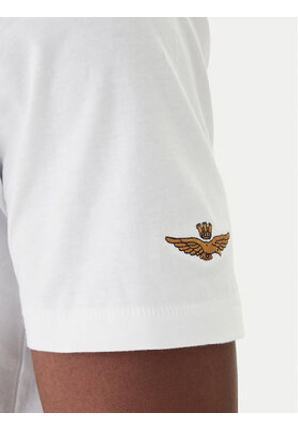 Aeronautica Militare T-Shirt 261TS2538UJ00727 Biały Regular Fit. Kolor: biały. Materiał: bawełna