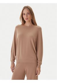 Kontatto Sweter 3M0820C Beżowy Regular Fit. Kolor: beżowy. Materiał: syntetyk