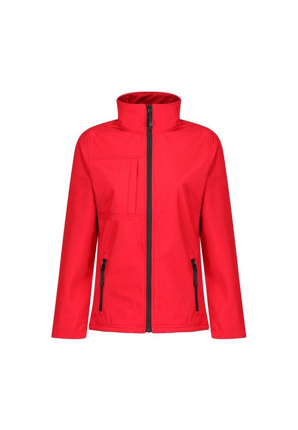 Regatta - Kurtka Damska Octagon II Soft Shell. Kolor: czerwony, czarny, wielokolorowy. Sport: turystyka piesza