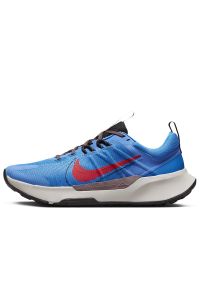 Buty Nike Juniper Trail 2 DM0822-402 - niebieskie. Zapięcie: sznurówki. Kolor: niebieski. Materiał: materiał, tkanina, syntetyk, guma. Szerokość cholewki: normalna. Sport: bieganie