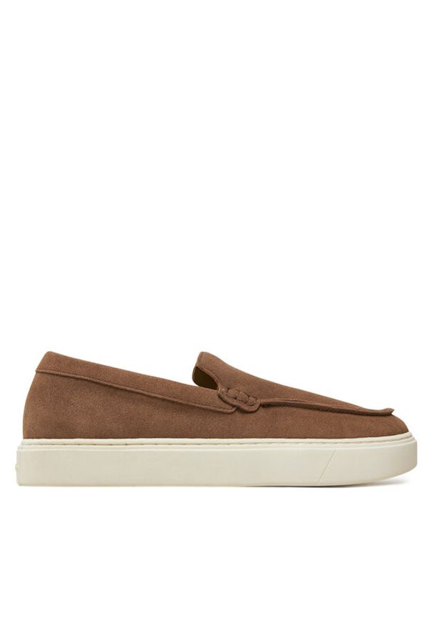 Calvin Klein Mokasyny Moccasin Suede HM0HM01794 Brązowy. Kolor: brązowy. Materiał: skóra, zamsz