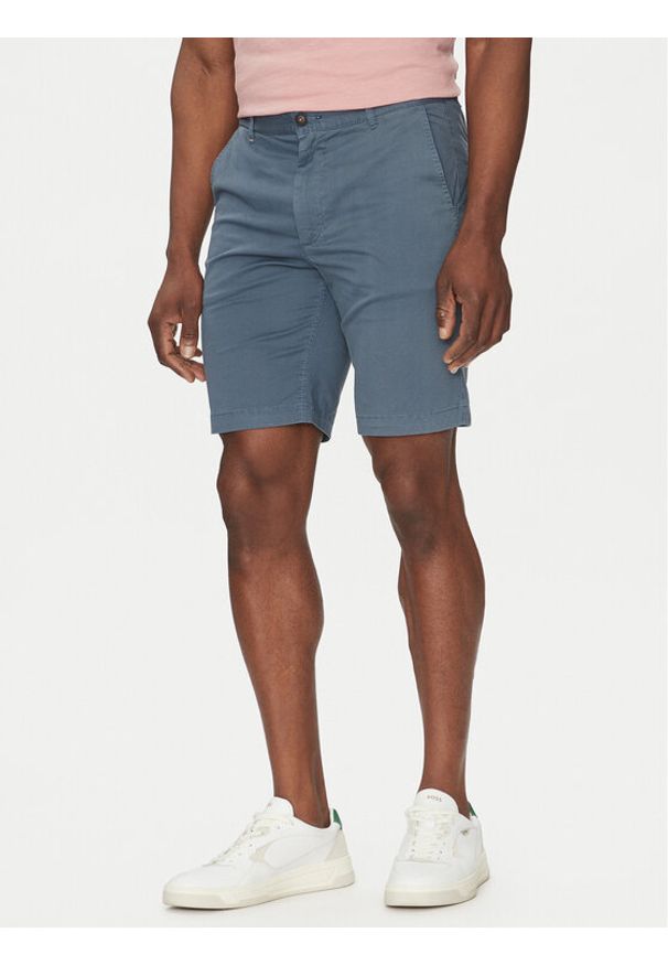BOSS Szorty materiałowe 50536884 Niebieski Slim Fit. Kolor: niebieski. Materiał: bawełna