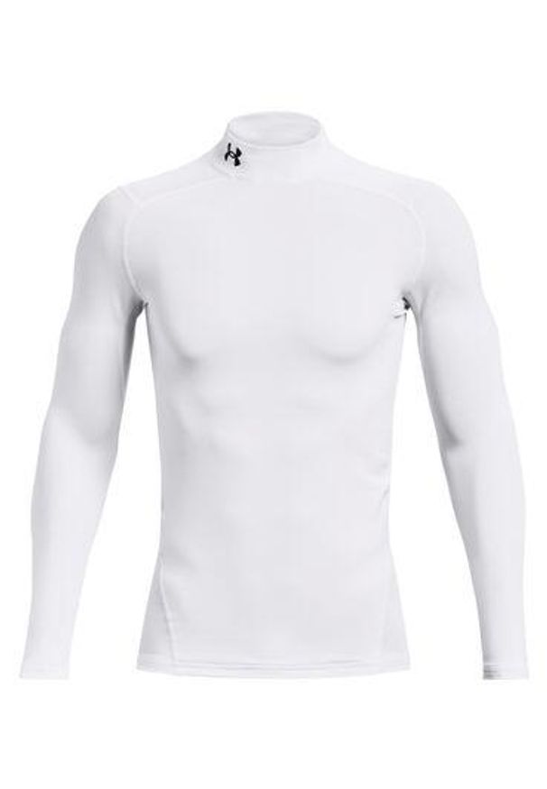 Koszulka męska termoaktywna treningowa Under Armour z długim rękawem. Kolor: biały. Długość rękawa: długi rękaw. Długość: długie