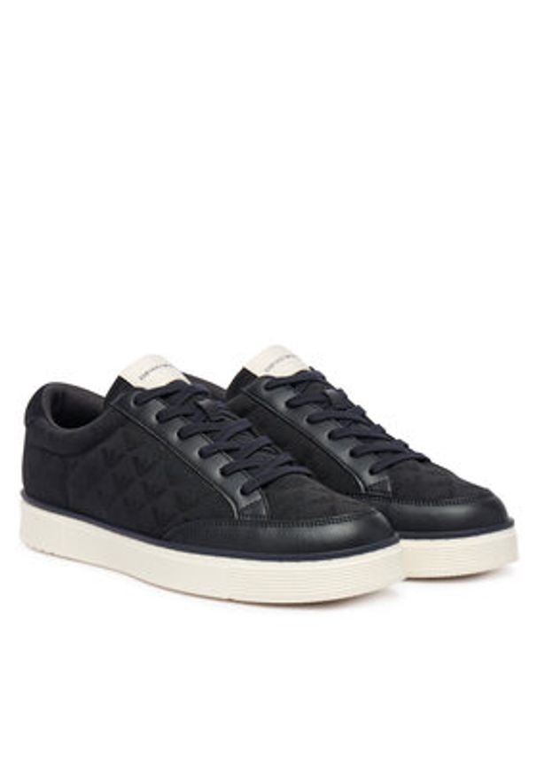 Emporio Armani Sneakersy EM004782 AF23199 MB483 Granatowy. Kolor: niebieski. Materiał: materiał