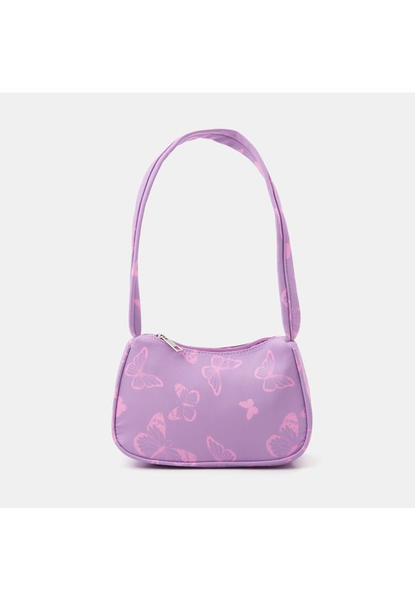 Sinsay - Torebka bagietka - Fioletowy. Kolor: fioletowy