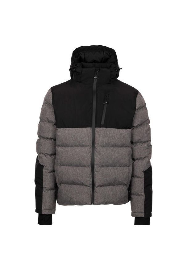TRESPASS - Męska Ocieplana Kurtka Delabole. Kolor: szary. Materiał: puch. Sport: turystyka piesza