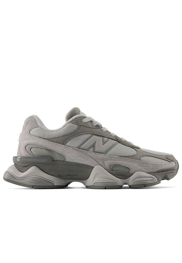 Buty unisex New Balance U90609EL - szare. Okazja: na co dzień. Kolor: szary. Materiał: guma, skóra, zamsz, materiał, syntetyk. Szerokość cholewki: normalna. Sport: turystyka piesza
