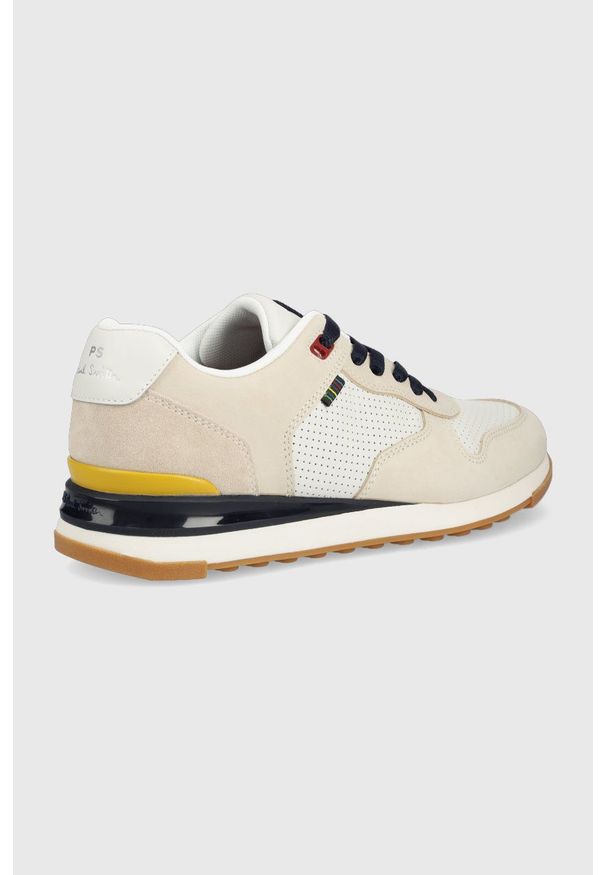 PS PAUL SMITH - PS Paul Smith sneakersy skórzane ZHONGB kolor beżowy. Nosek buta: okrągły. Zapięcie: sznurówki. Kolor: beżowy. Materiał: skóra